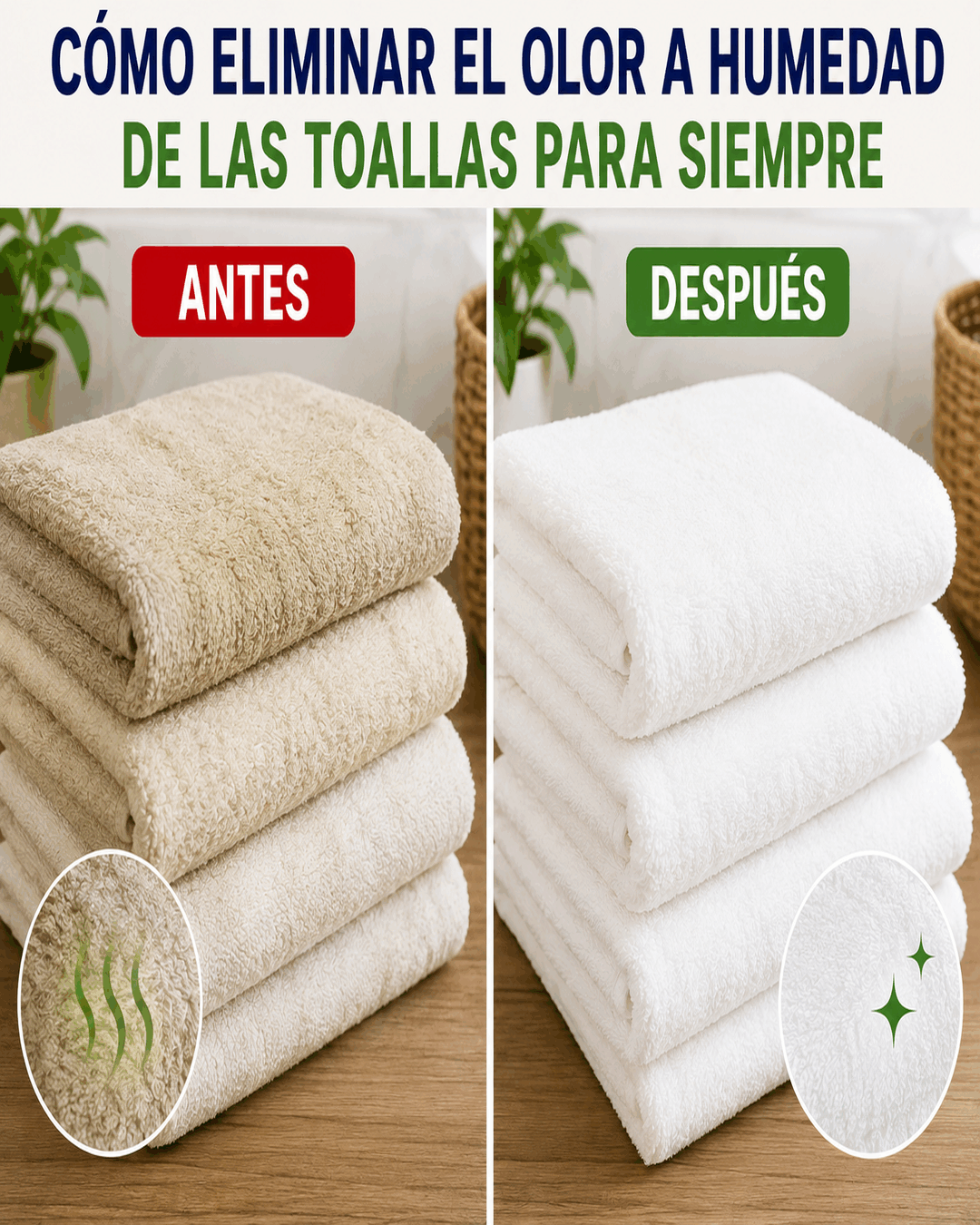 Cómo eliminar el olor a humedad de las toallas para siempre
