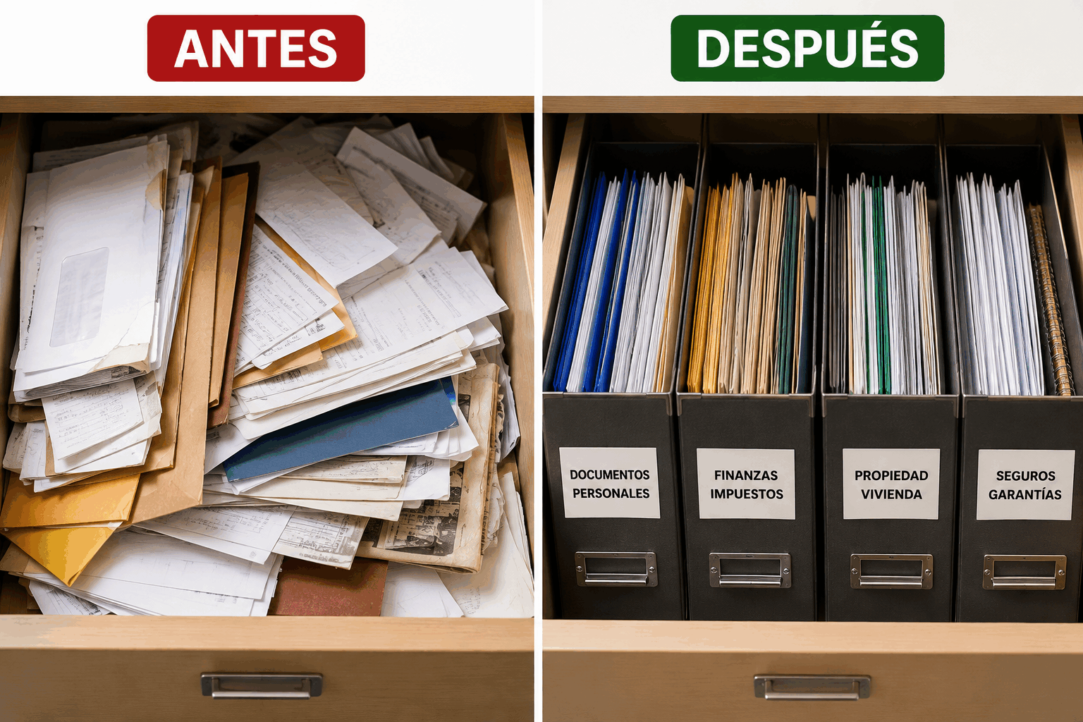 Los errores más comunes al guardar documentos importantes en casa