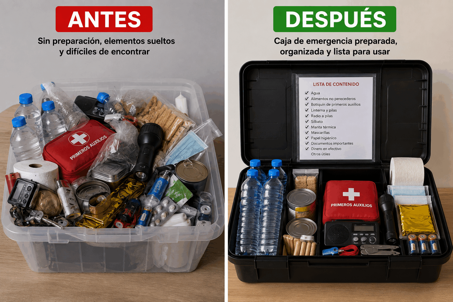 Cómo preparar una caja de emergencia para cualquier imprevisto