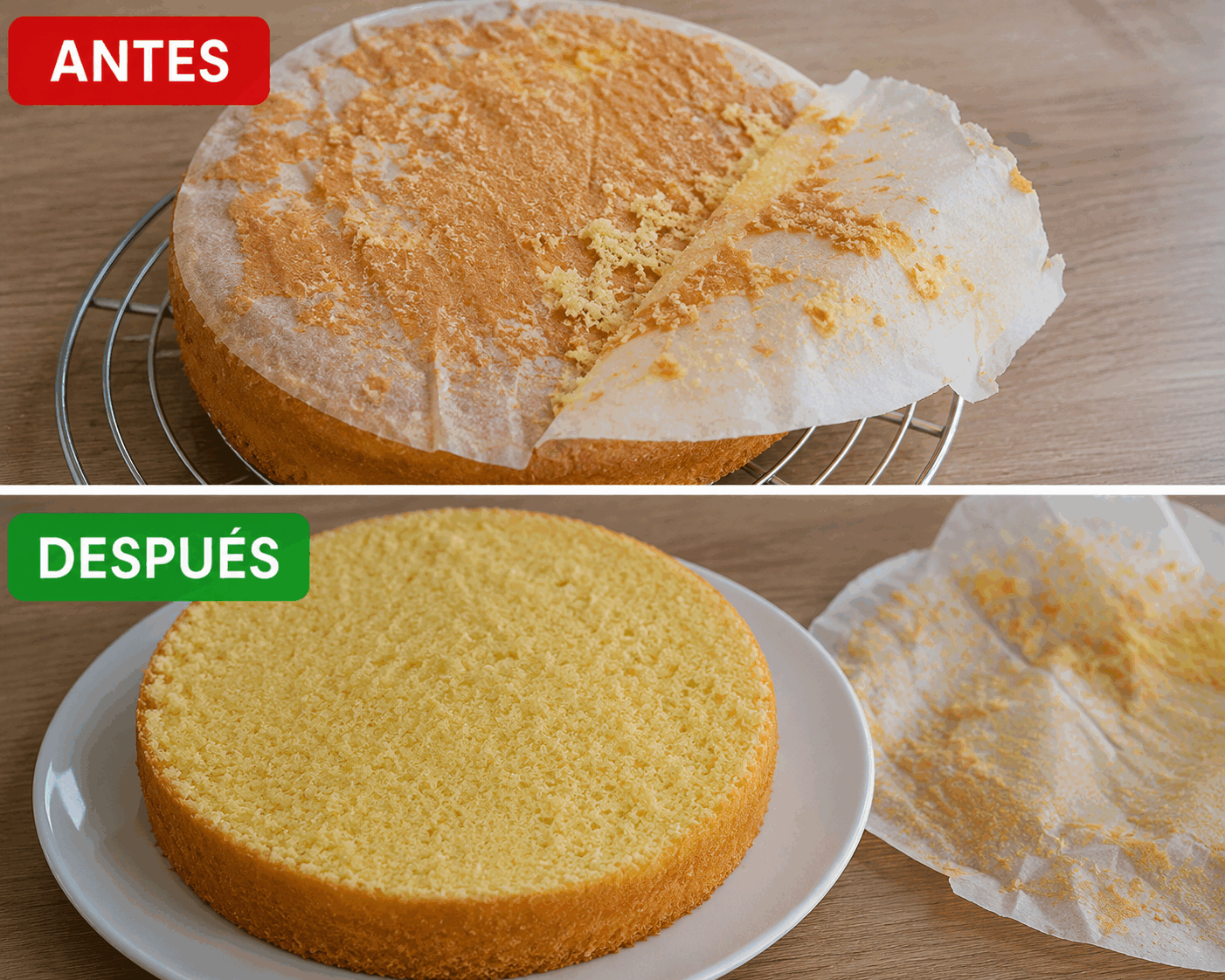Cómo quitar fácilmente el papel de horno que se queda pegado a un bizcocho