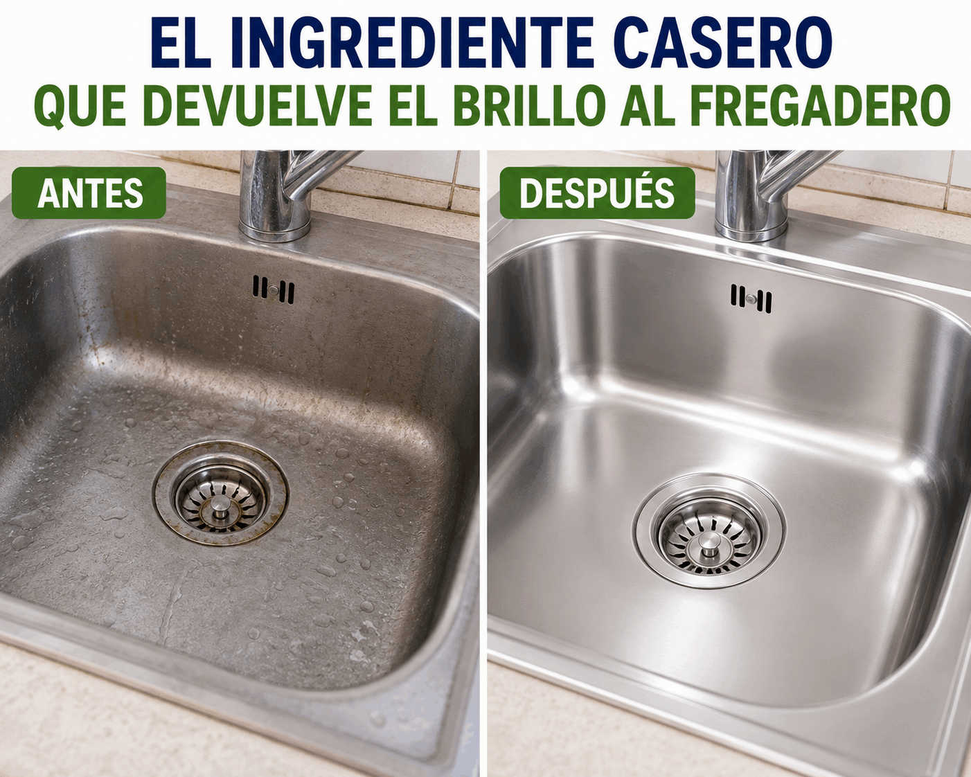 El ingrediente casero que devuelve el brillo al fregadero