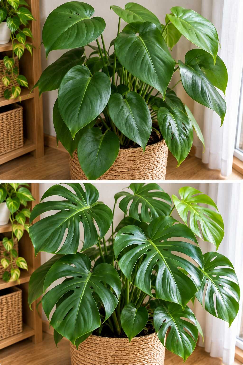 ¿Tu monstera tiene hojas grandes pero ninguna de esas bonitas aberturas? Hay algo que probablemente le está faltando