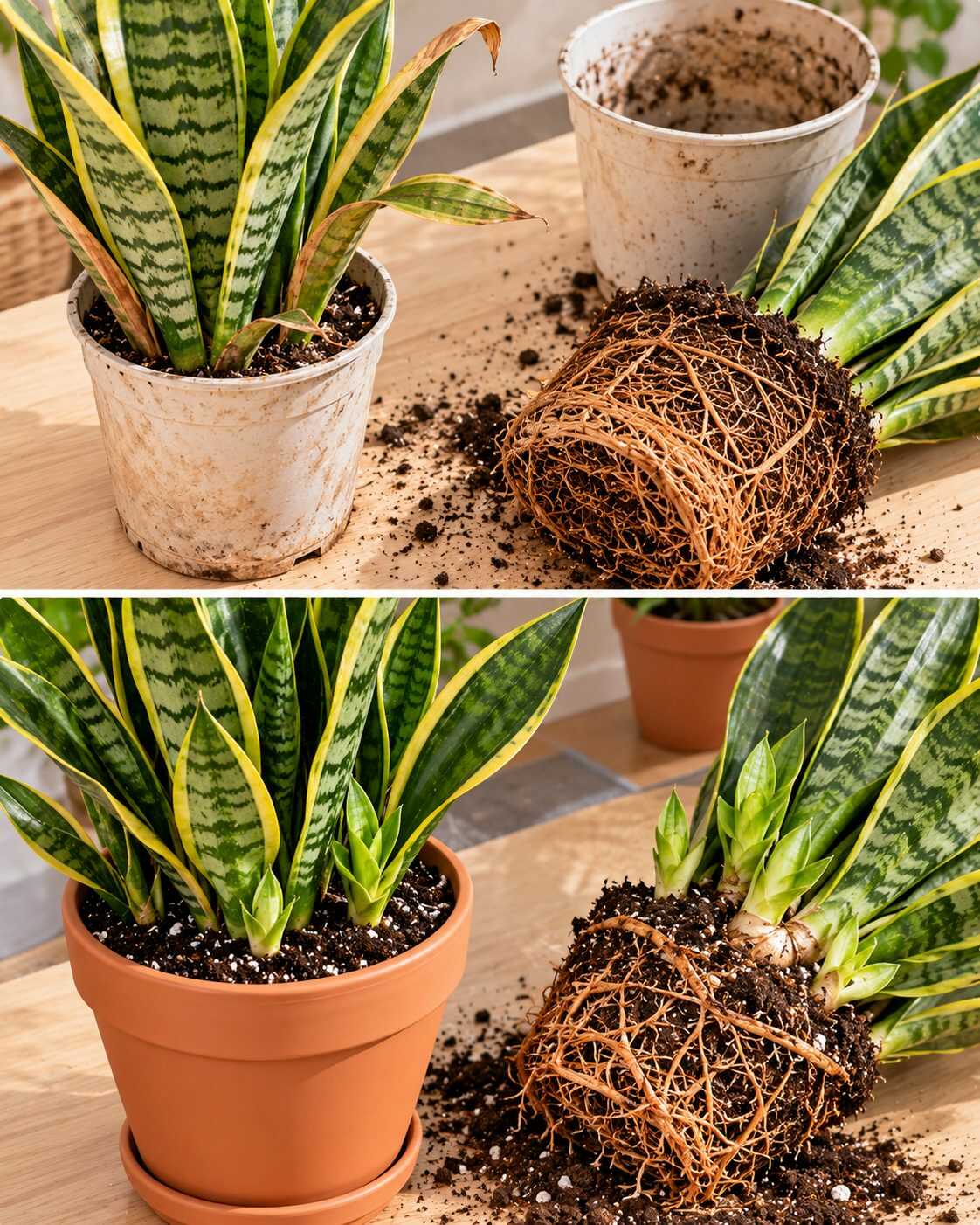 ¿Tu sansevieria lleva años en la misma maceta y no saca nuevos brotes? Estas señales te dicen cuándo necesita un cambio