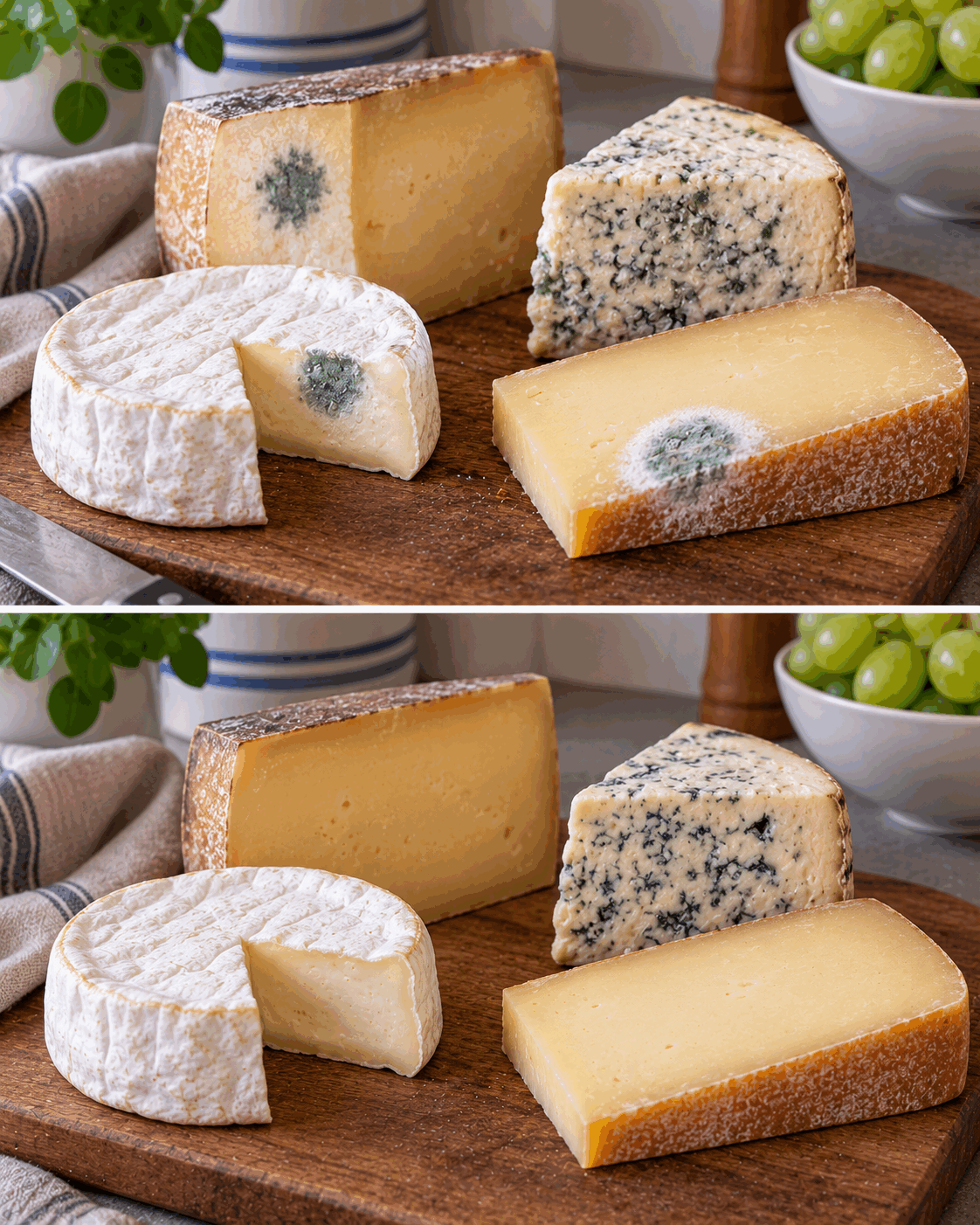 ¿El queso tiene una pequeña zona de moho? Tirarlo o aprovecharlo depende mucho del tipo de queso
