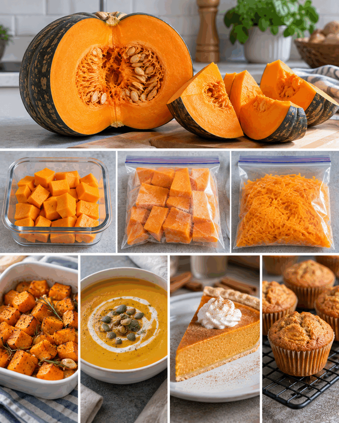 ¿La calabaza te parece demasiado grande para una sola receta? Cómo repartirla entre platos dulces y salados sin desperdiciarla