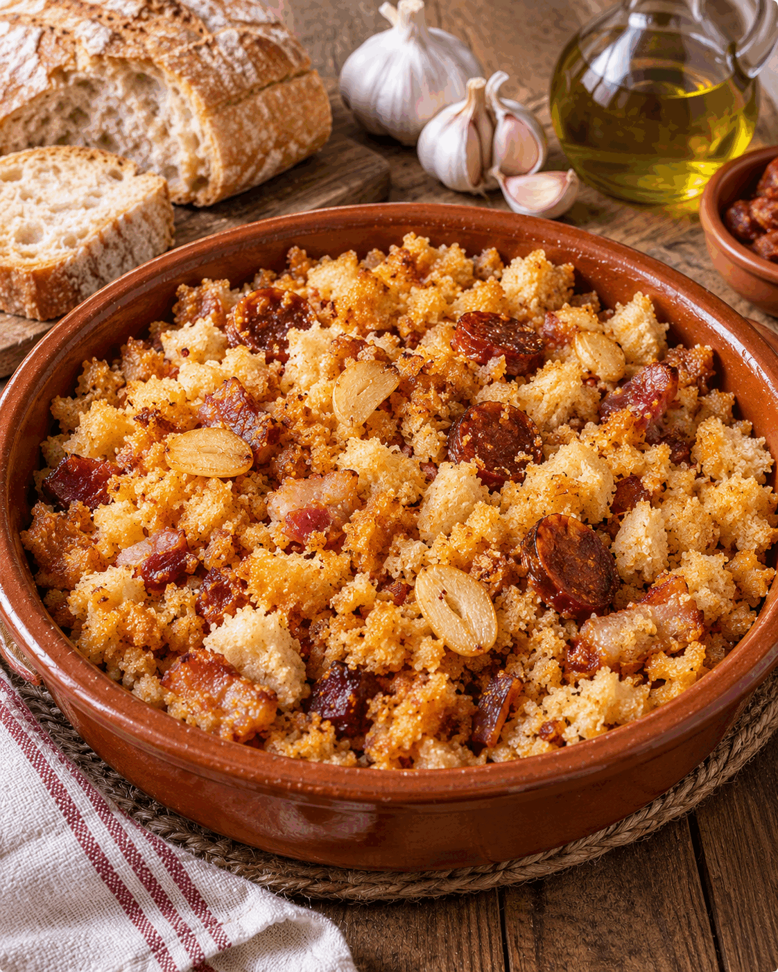 Las migas de las abuelas: la receta humilde de pan, ajo y aceite que convirtió las sobras en uno de los platos más tradicionales
