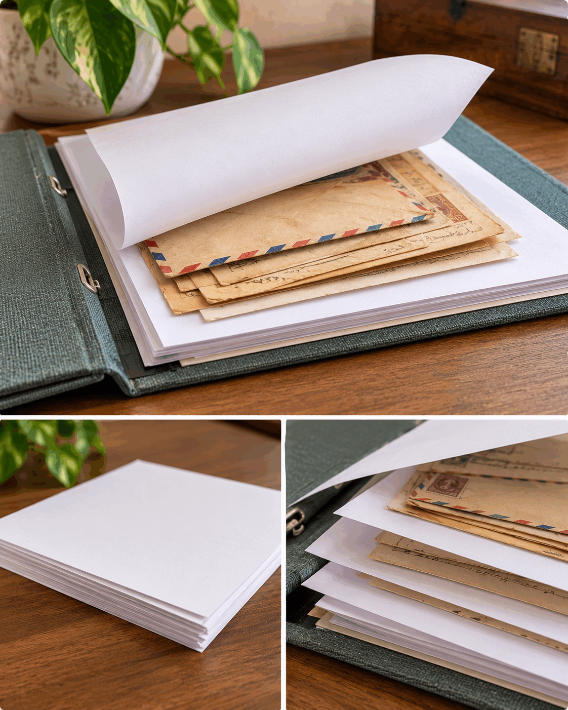 La antigua costumbre de guardar las cartas y documentos importantes entre hojas de papel limpio dentro de una carpeta