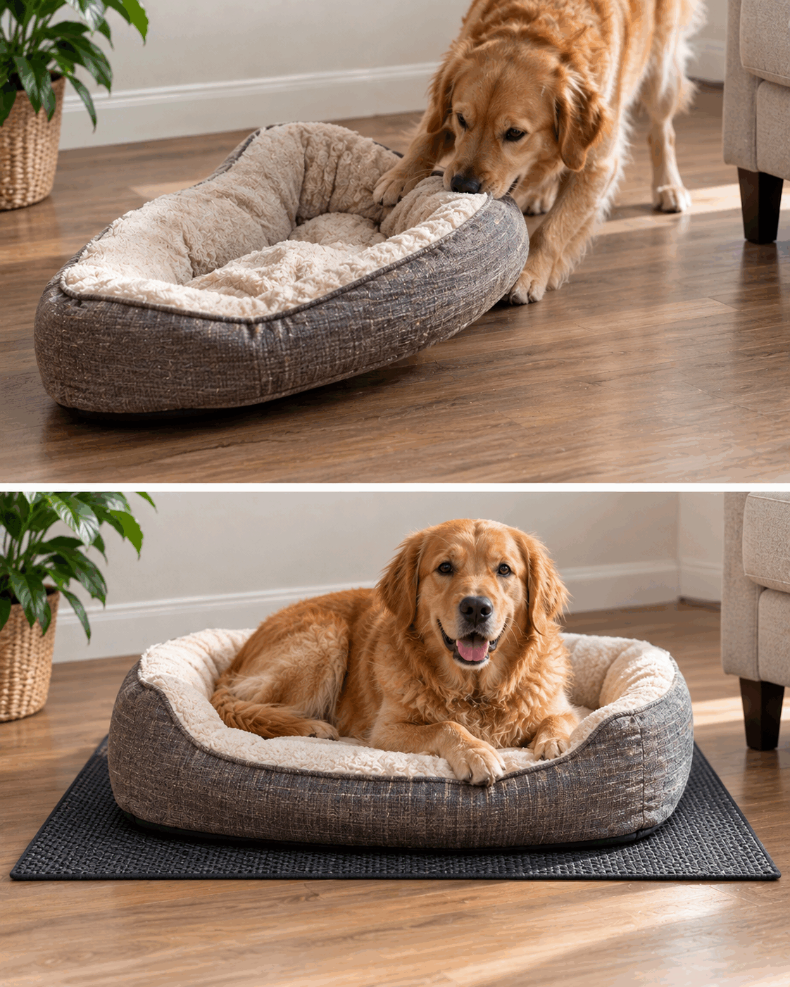 ¿Tu perro arrastra su cama por toda la habitación cada vez que se tumba? La superficie que hay debajo puede ser el verdadero problema