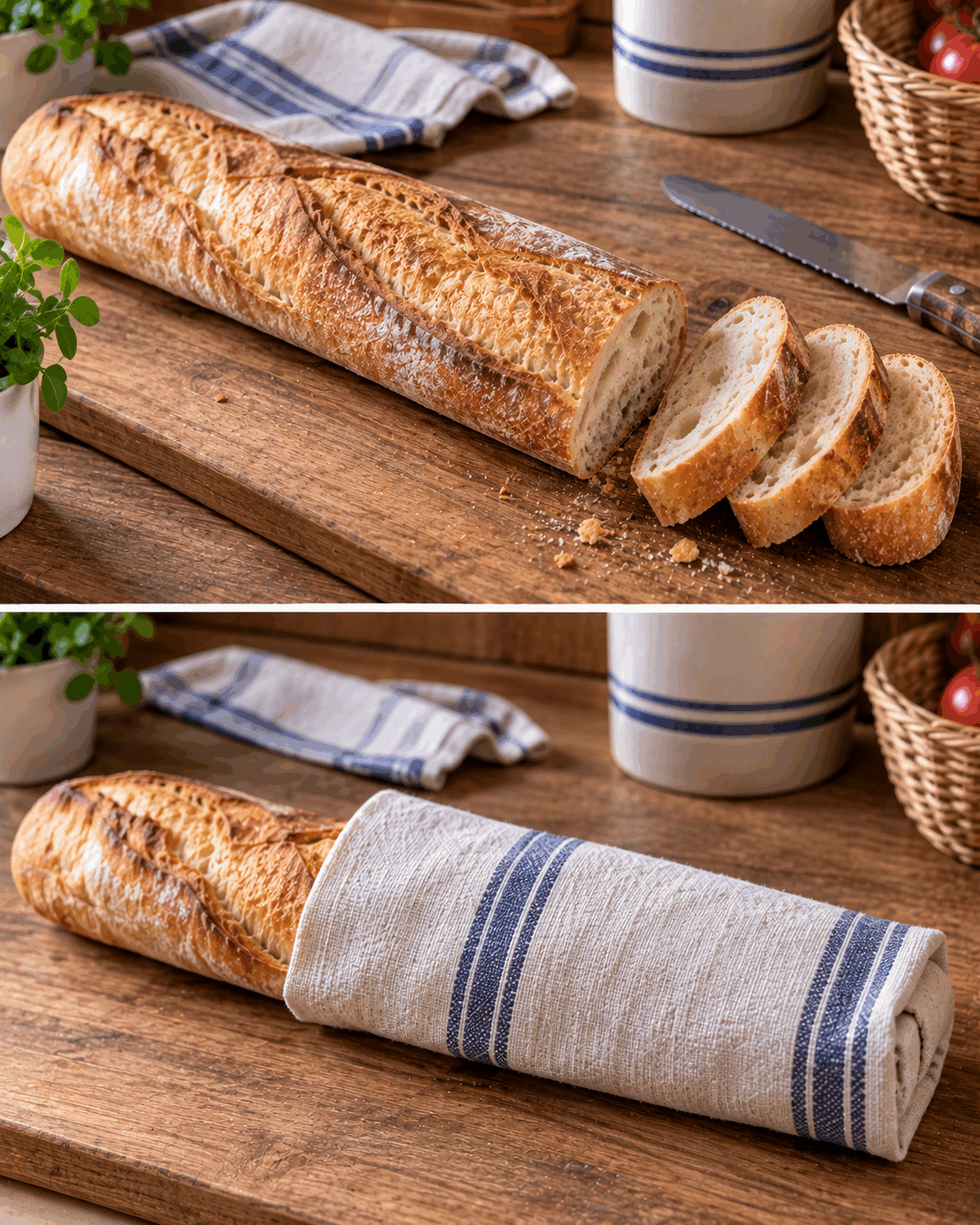 Qué hacían las abuelas con una barra de pan demasiado grande para evitar cortar más de lo que iban a comer