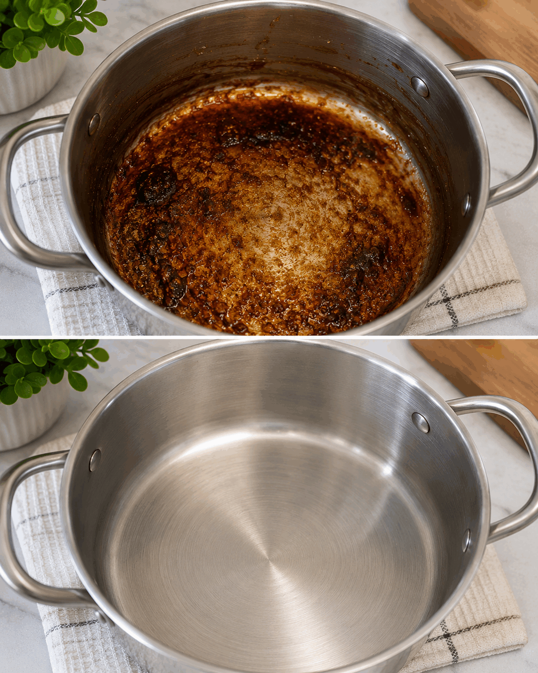 Cómo limpiar una olla después de cocinar caramelo cuando queda una capa endurecida en el fondo