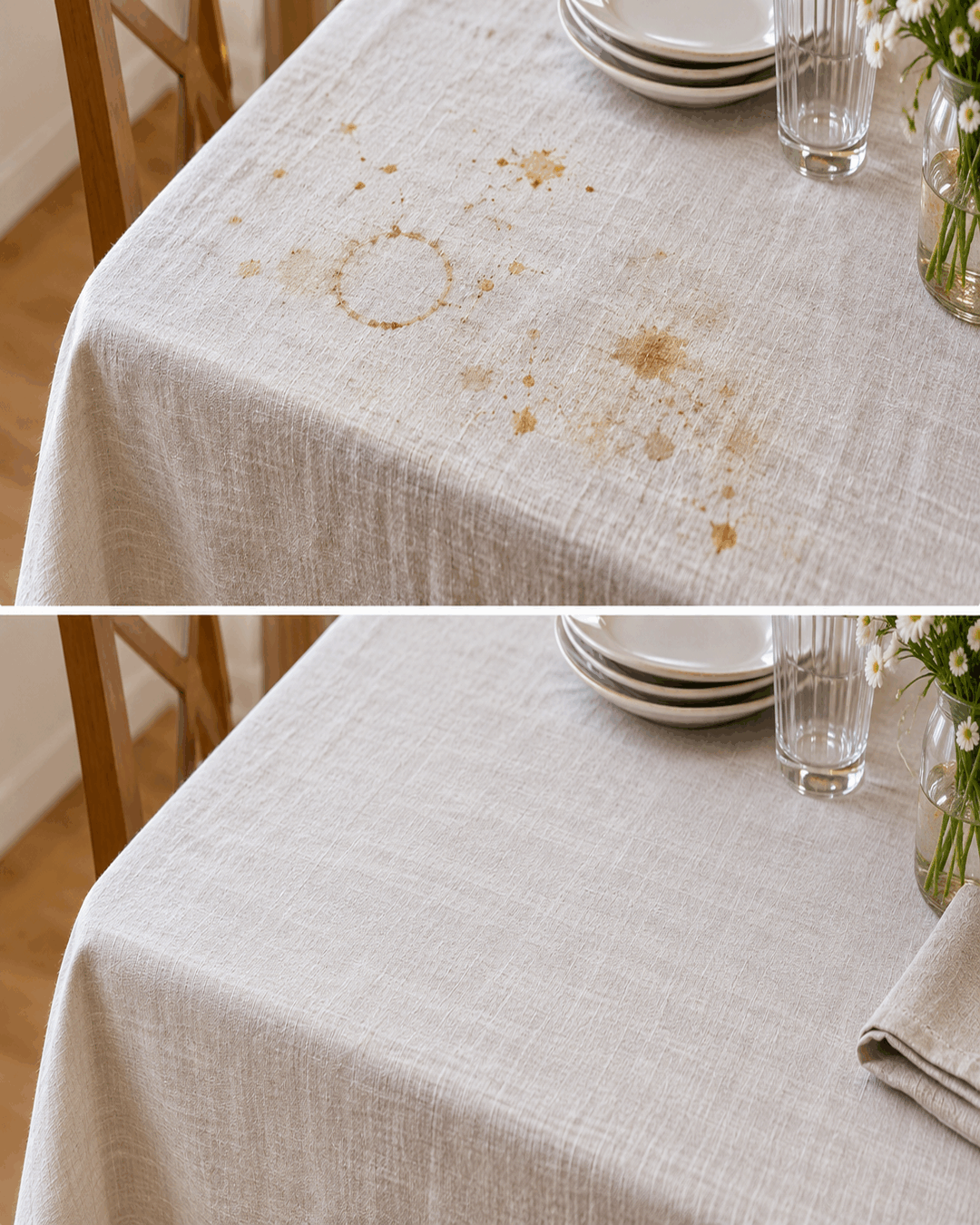 Qué hacían las abuelas con los manteles de lino después de una comida antes de guardarlos