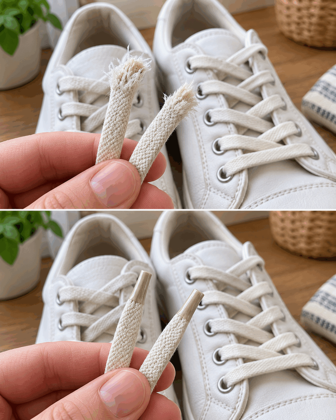 Qué hacían las abuelas con los cordones de los zapatos cuando empezaban a deshilacharse por las puntas