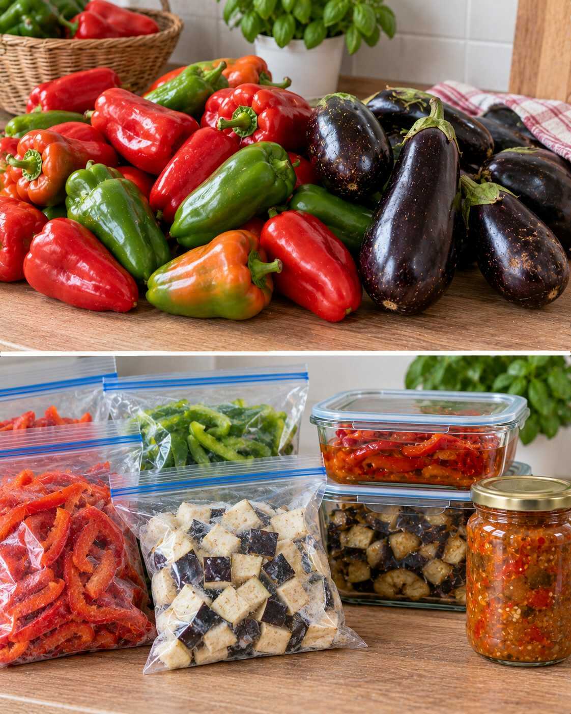 ¿Tienes demasiados pimientos o berenjenas? La forma más práctica de aprovecharlos antes de que termine su temporada