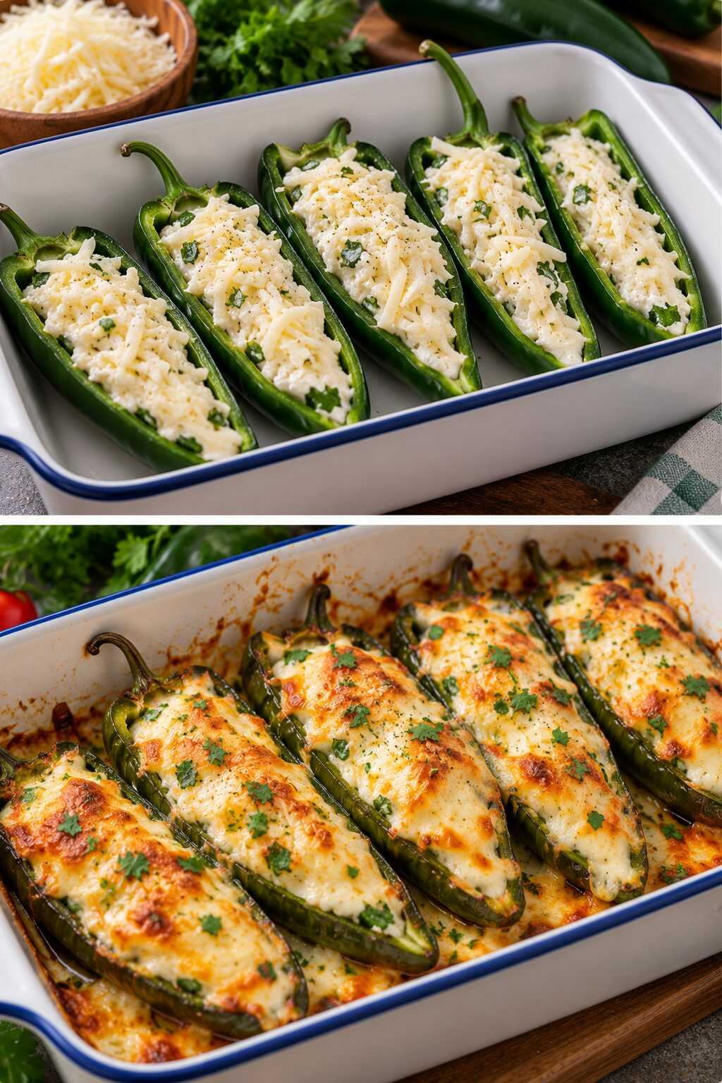 🌶️ Chiles rellenos de queso al horno: una versión sencilla para conseguir un interior fundente sin pasar horas friendo