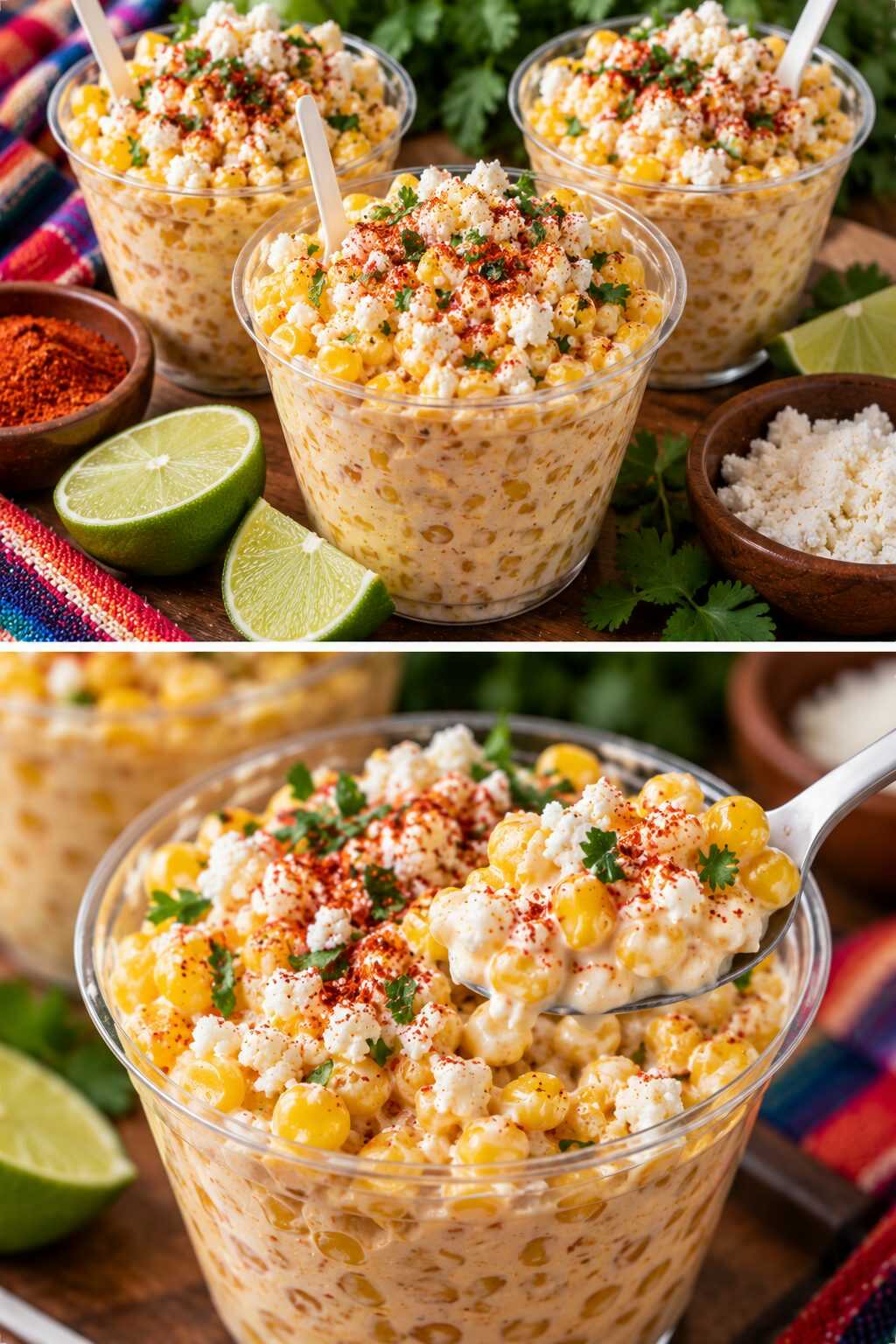 🌽 Esquites cremosos hechos en casa: maíz, limón, chile y queso para preparar una cena rápida llena de sabor