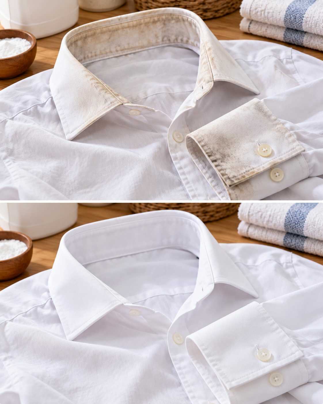 ¿El cuello y los puños de una camisa están más oscuros que el resto? Trátalos antes del lavado en lugar de repetir el ciclo