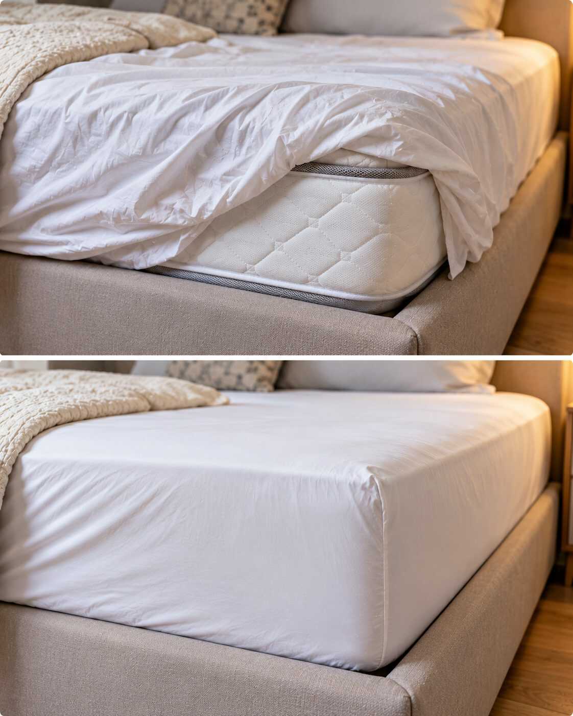 ¿Las sábanas bajeras se salen de las esquinas del colchón cada noche? El problema puede estar en la profundidad del tejido y no en cómo haces la cama.