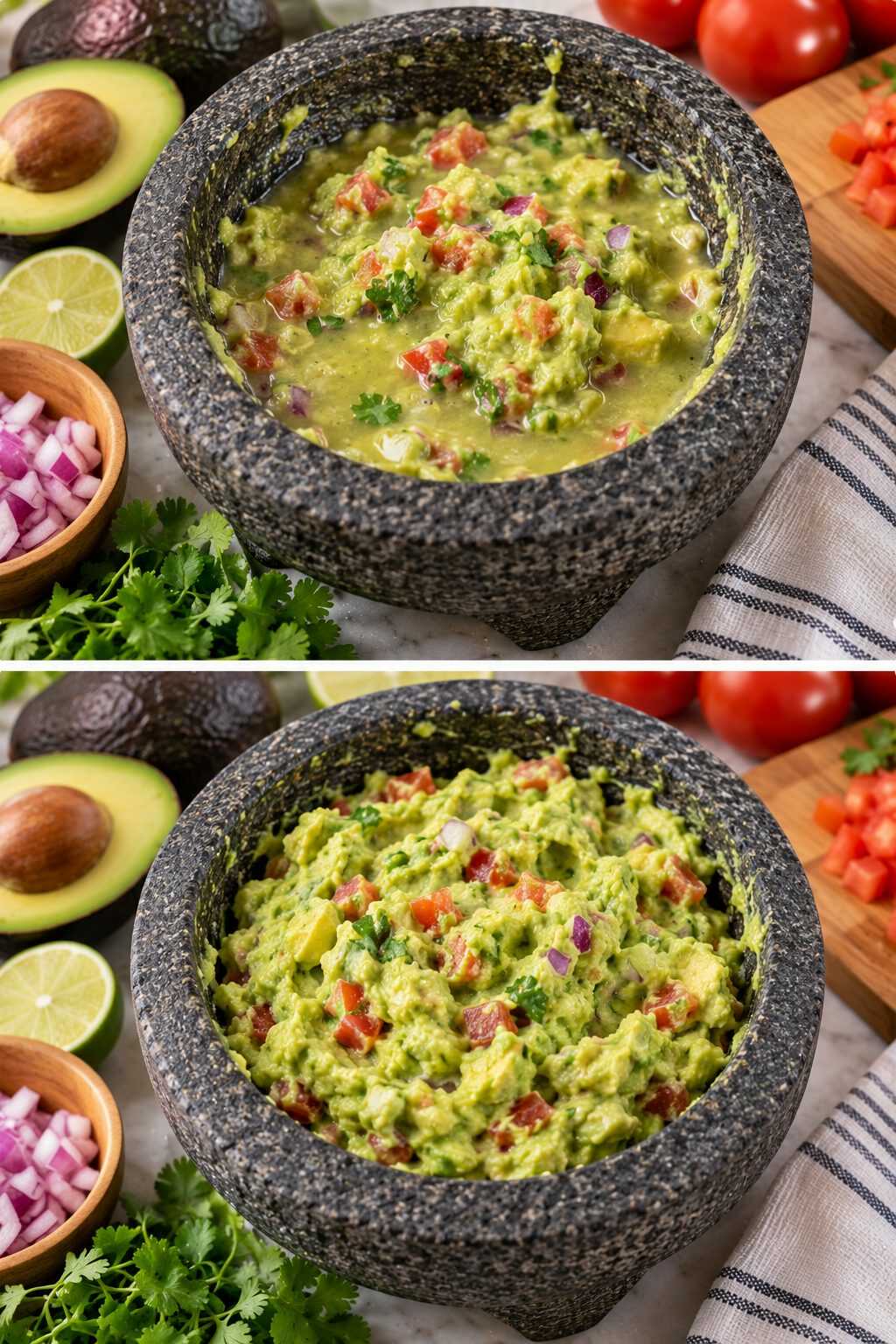 🥑 ¿El guacamole casero queda aguado aunque utilices buenos aguacates? El momento de añadir los demás ingredientes puede cambiar la textura