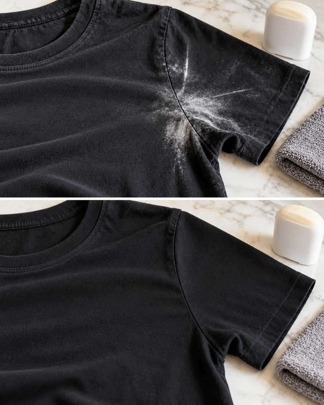 ¿Una mancha de desodorante dejó rayas blancas en tu ropa oscura? No frotes con agua antes de probar esta solución sencilla