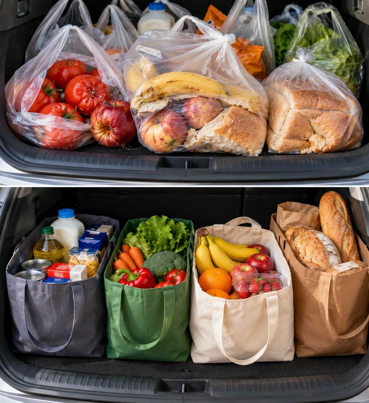 ¿Tus compras del supermercado terminan aplastando frutas y pan durante el trayecto? Cambiar el orden de las bolsas puede evitar muchos daños.