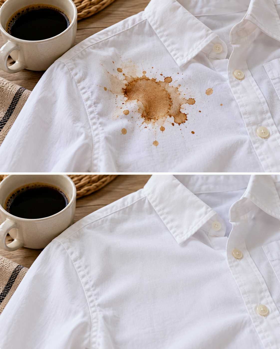 ¿Una mancha de café se secó sobre la ropa? Lo que hagas antes de lavarla puede decidir si desaparece o se queda