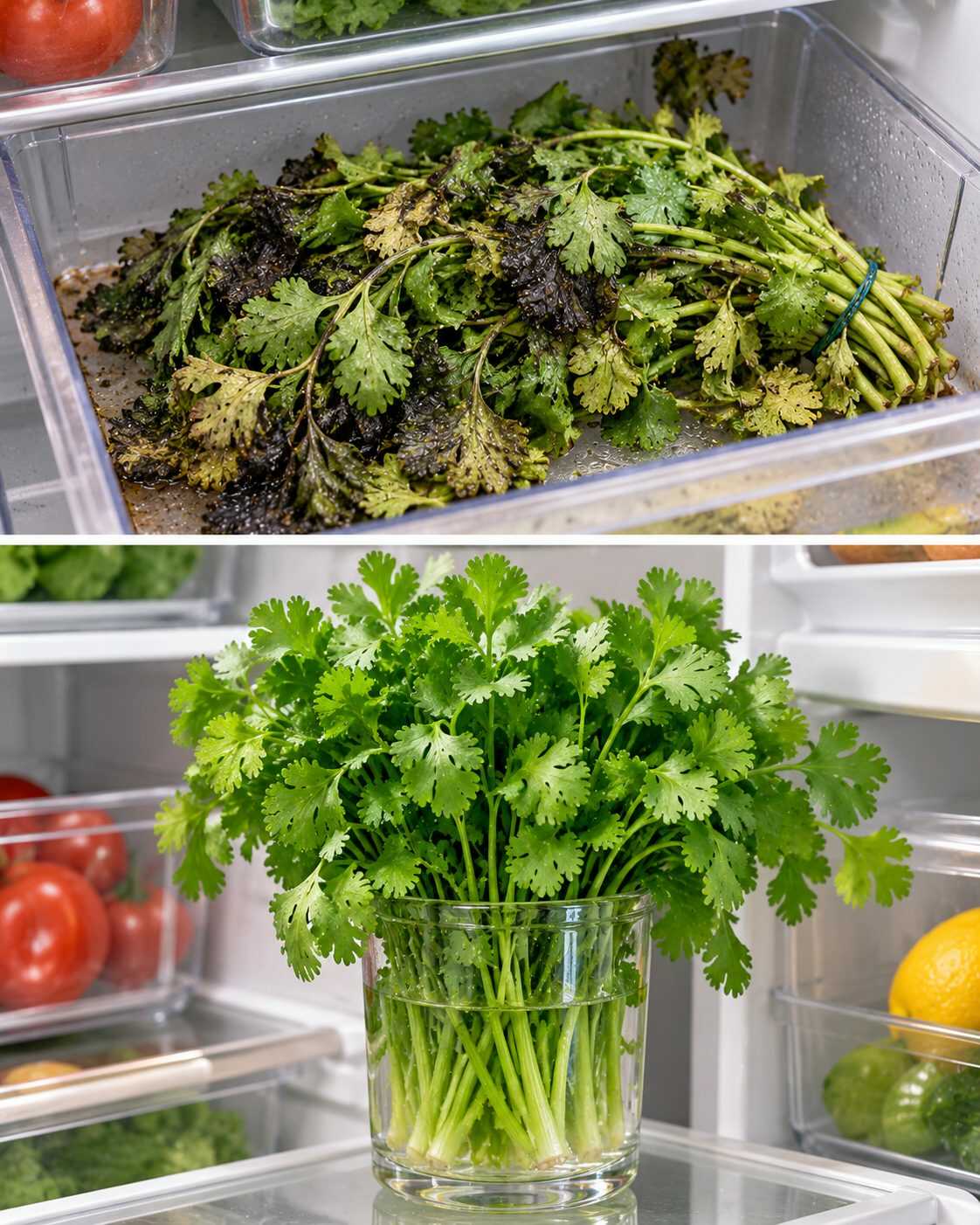 ¿Compraste cilantro y a los pocos días está negro y blando? Guardarlo como cualquier otra verdura puede ser el problema