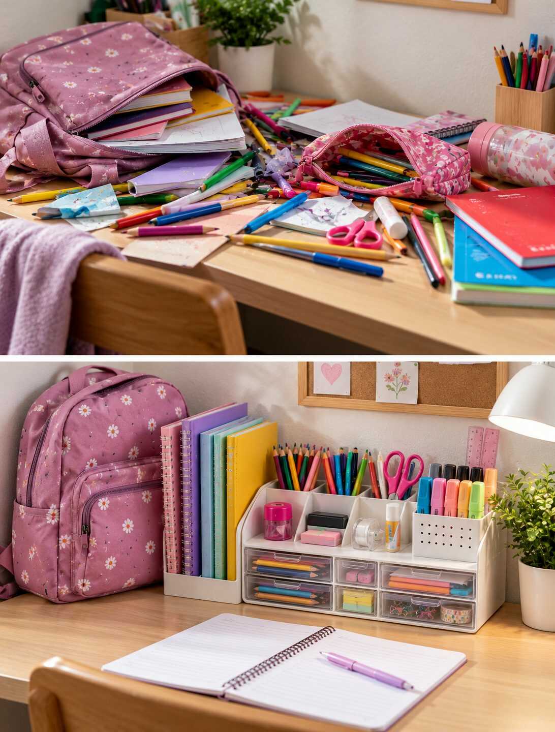 ¿Los niños nunca encuentran sus útiles escolares por la mañana? Preparar una pequeña estación para las tareas puede ahorrar tiempo todos los días.