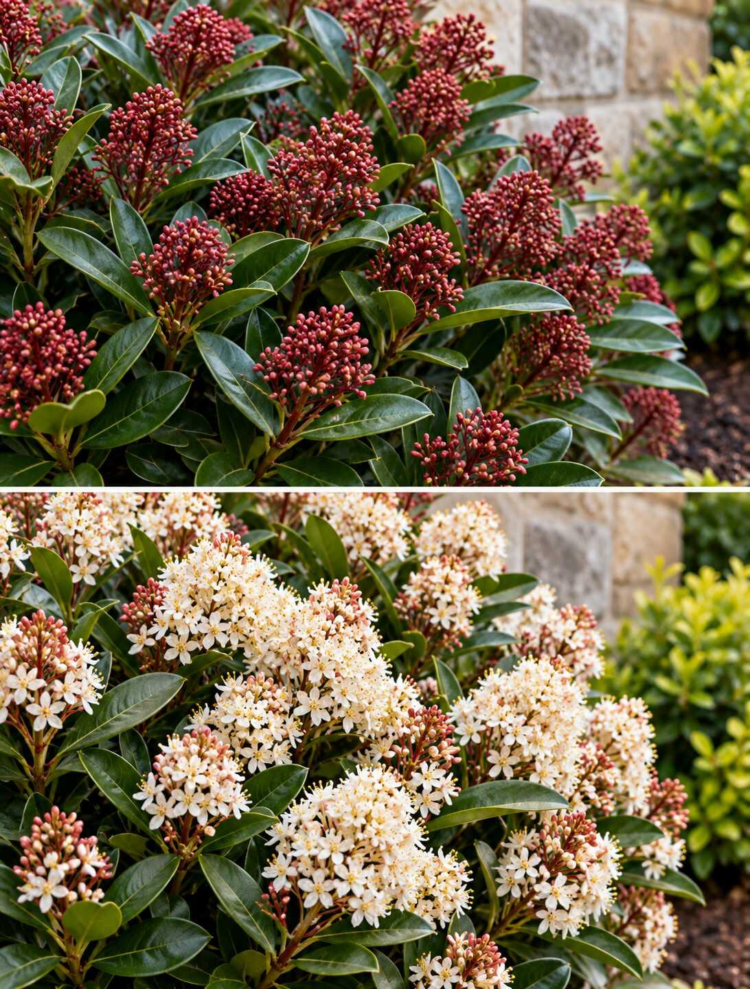 ¿Tu skimmia tiene cientos de botones rojizos, pero nunca se transforma en una nube de flores perfumadas? Aprende qué condiciones necesita para florecer al llegar la primavera.