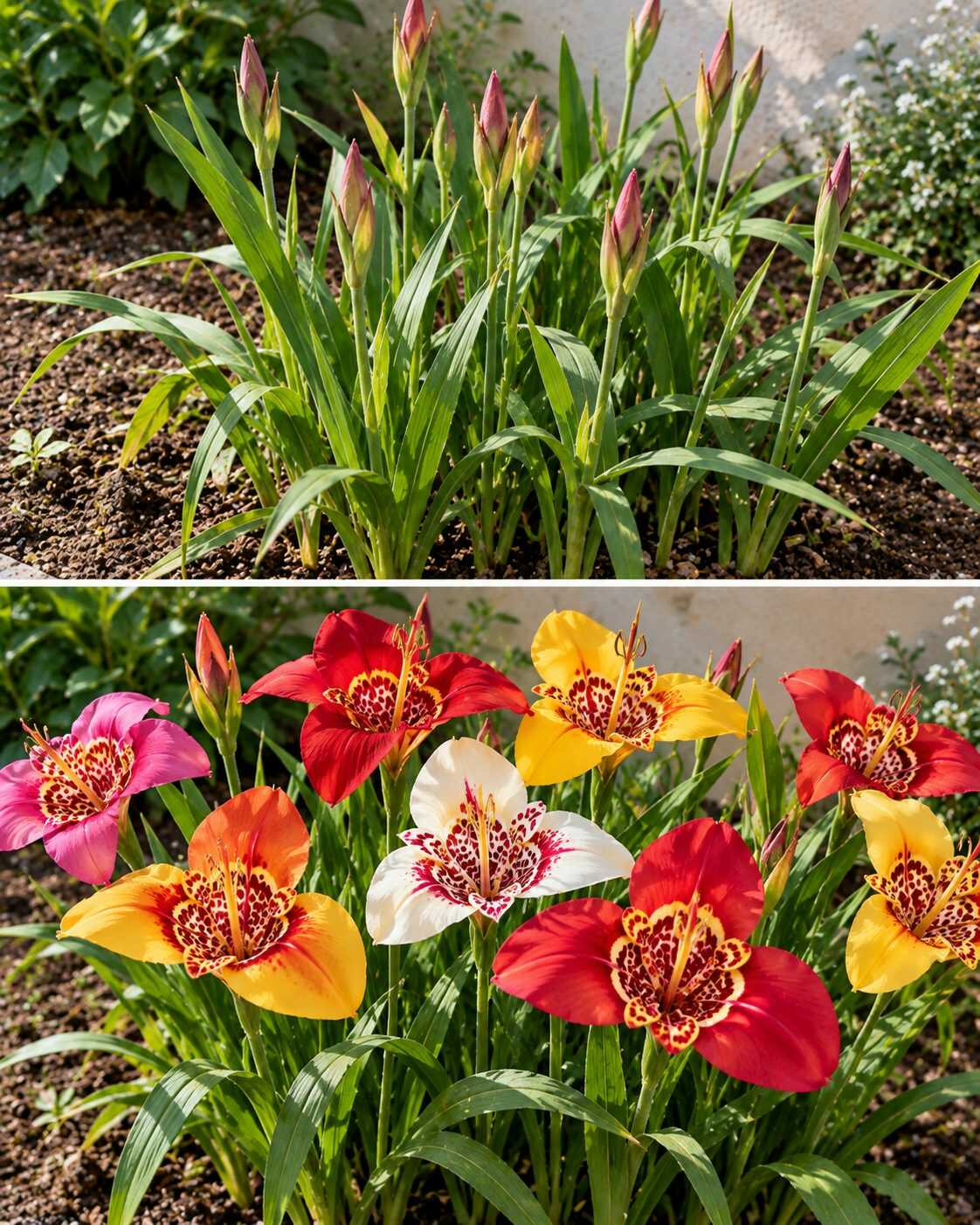 🌺 ¿Quieres cultivar flores de tigridia que parecen orquídeas exóticas? Cada flor dura muy poco, pero este cuidado puede ayudarte a disfrutar muchas más