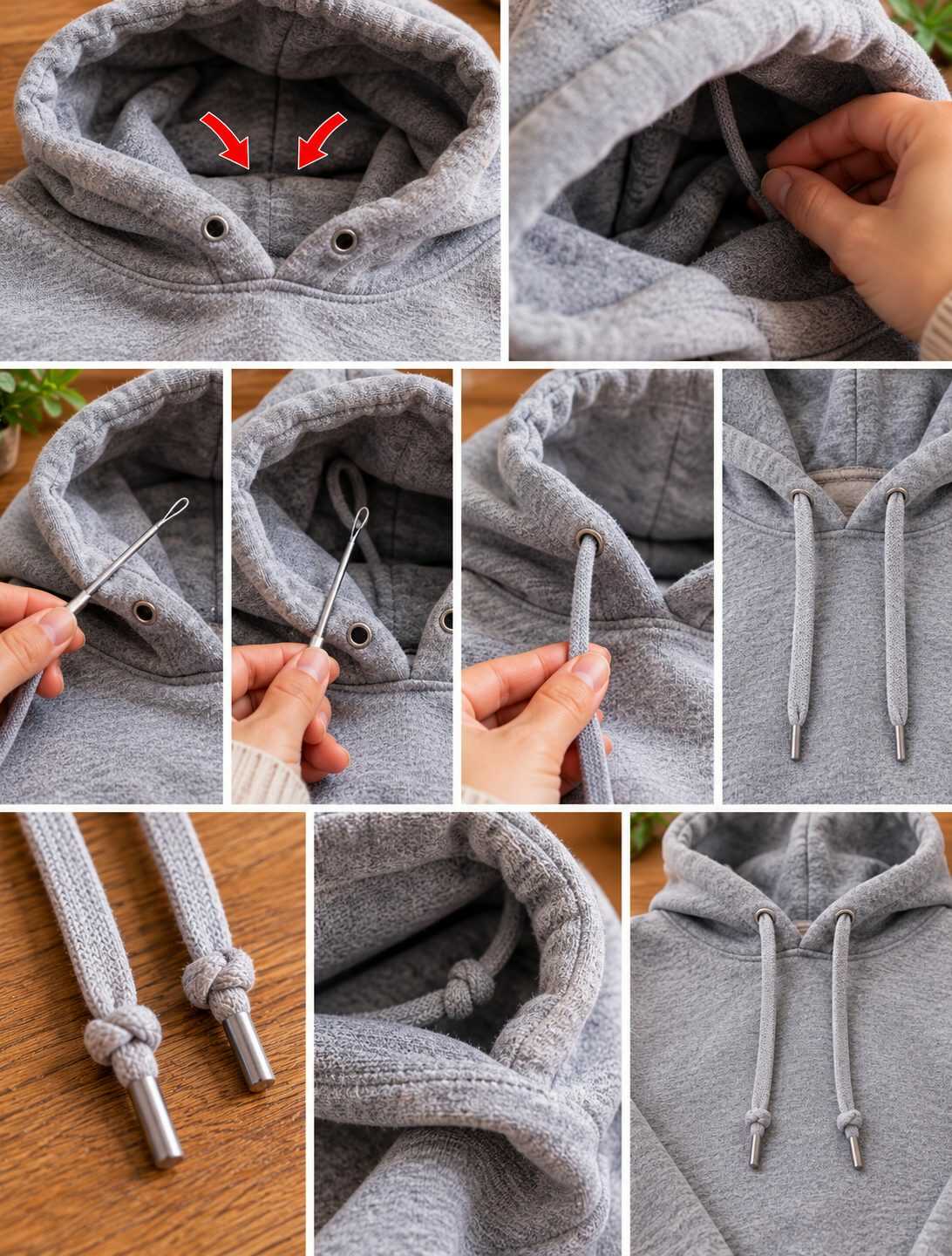 ¿Los cordones de tus sudaderas desaparecen dentro de la capucha después de lavarlas? Aprende a recuperarlos sin descoser la prenda y evita que vuelva a ocurrir.