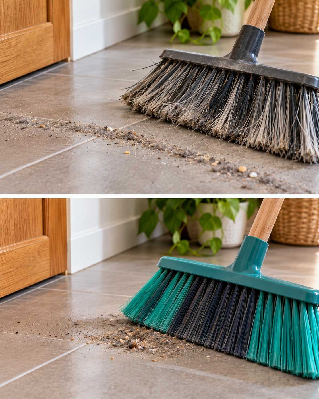 ¿Tu escoba deja una línea de polvo en vez de recogerla? Mira las puntas de las cerdas antes de comprar una nueva
