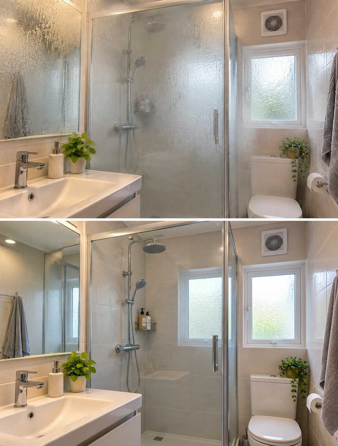 ¿Tu baño pequeño se llena de vapor aunque tenga extractor? La forma de ventilar después de ducharte puede cambiar cuánto tarda en secarse.