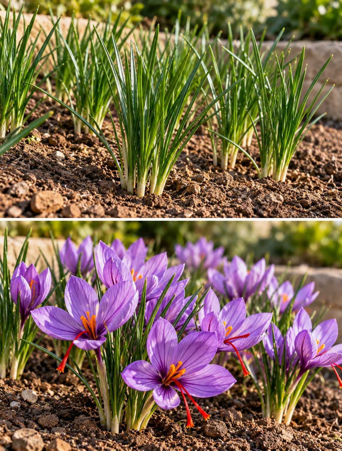 ¿Tu azafrán de otoño produce hojas, pero nunca aparecen sus delicadas flores violetas? La profundidad de plantación y el drenaje pueden estar afectando su desarrollo.