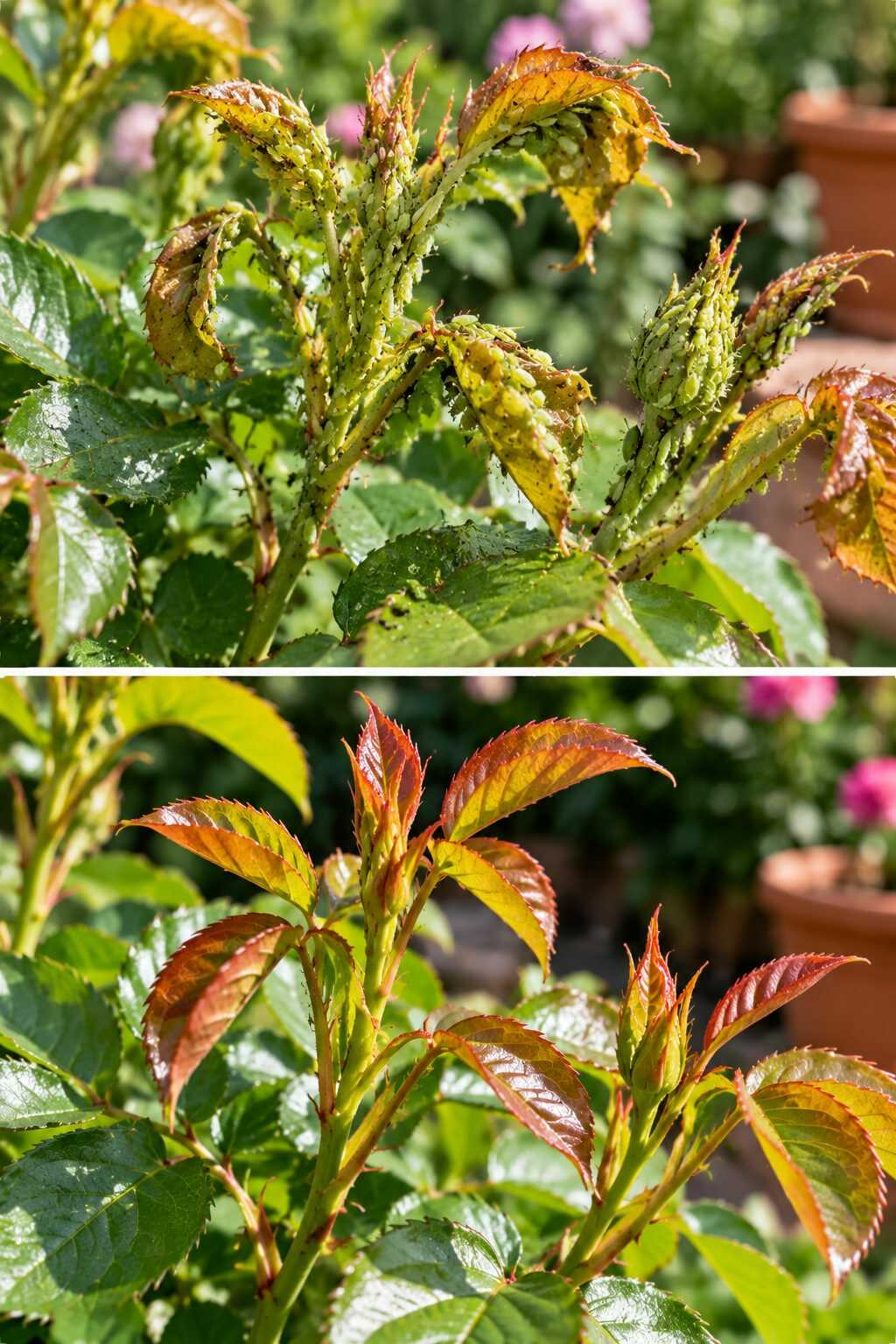 ¿Tus brotes nuevos amanecen cubiertos de pulgones? En primavera se multiplican rápido: haz esto antes de que lleguen a las flores