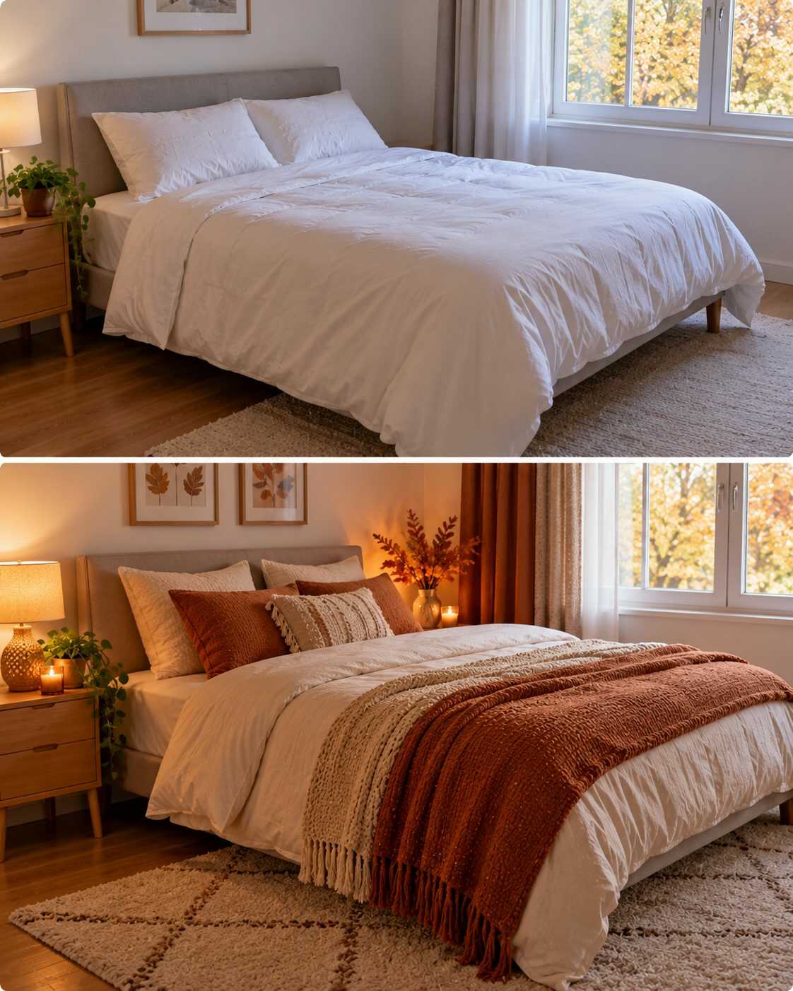 ¿Quieres que tu dormitorio se sienta más cálido en otoño sin encender antes la calefacción? La posición de la cama y los textiles pueden mejorar la sensación de confort.
