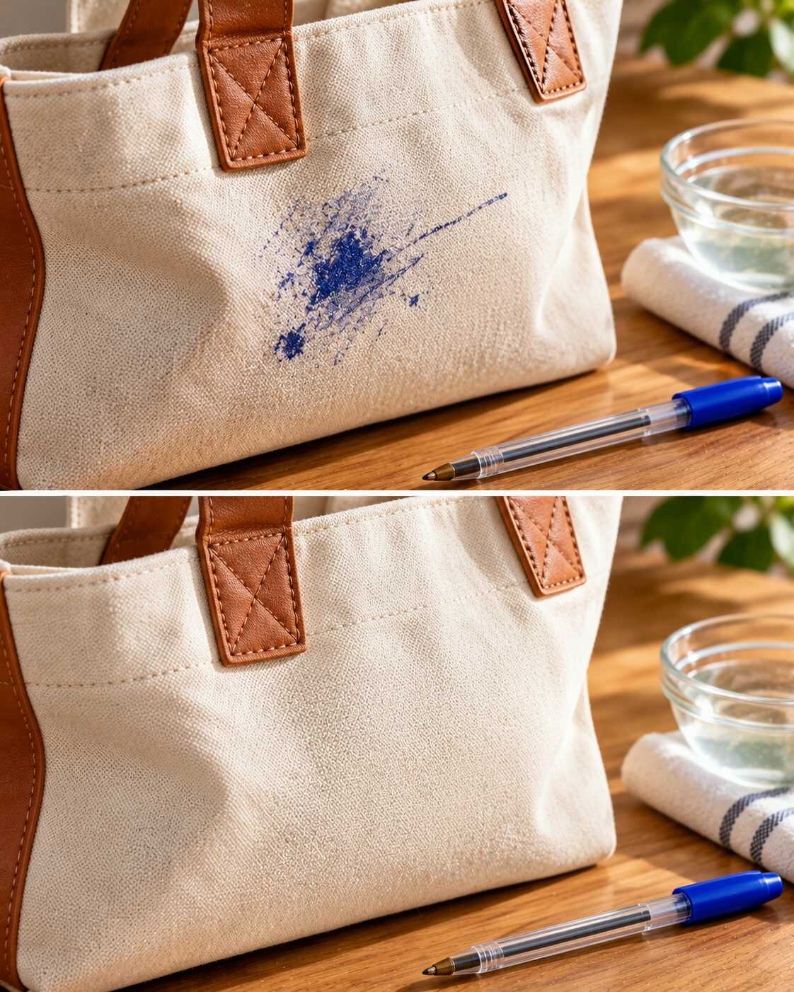 👜 ¿Una mancha de tinta de bolígrafo apareció en tu bolso de tela? El tipo de tejido determina cómo debes intentar retirarla