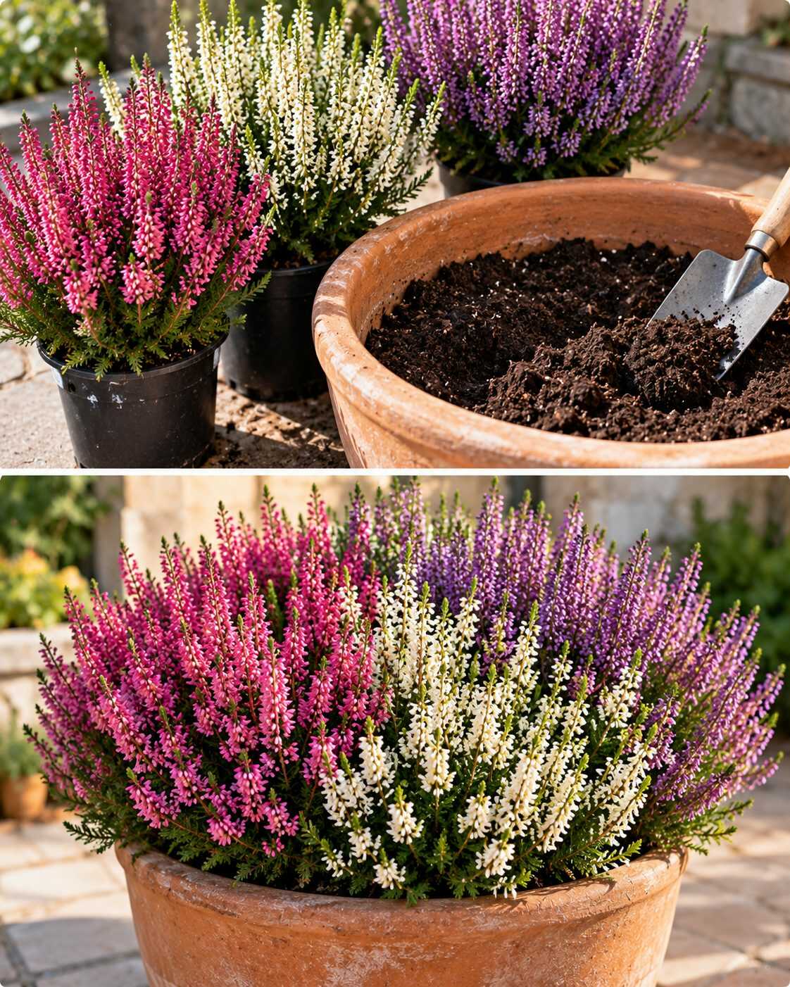 ¿Sueñas con una maceta cubierta de flores de brezo rosa, blanco y violeta durante los meses fríos? Descubre cómo plantarlo en otoño sin que sus raíces sufran.