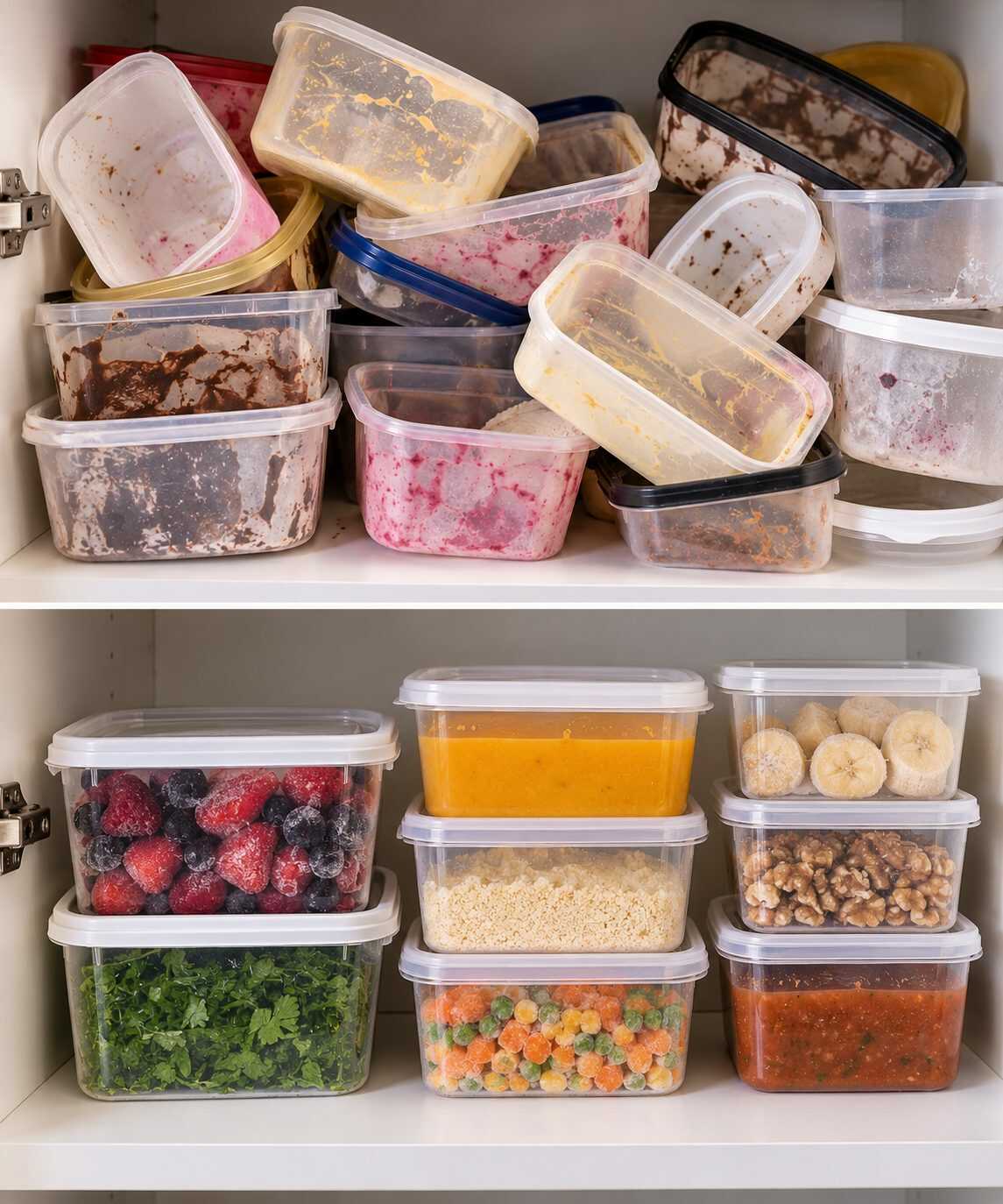 🍦 ¿Tienes una colección de recipientes vacíos de helado que nunca utilizas? Conserva únicamente los que tienen un propósito concreto