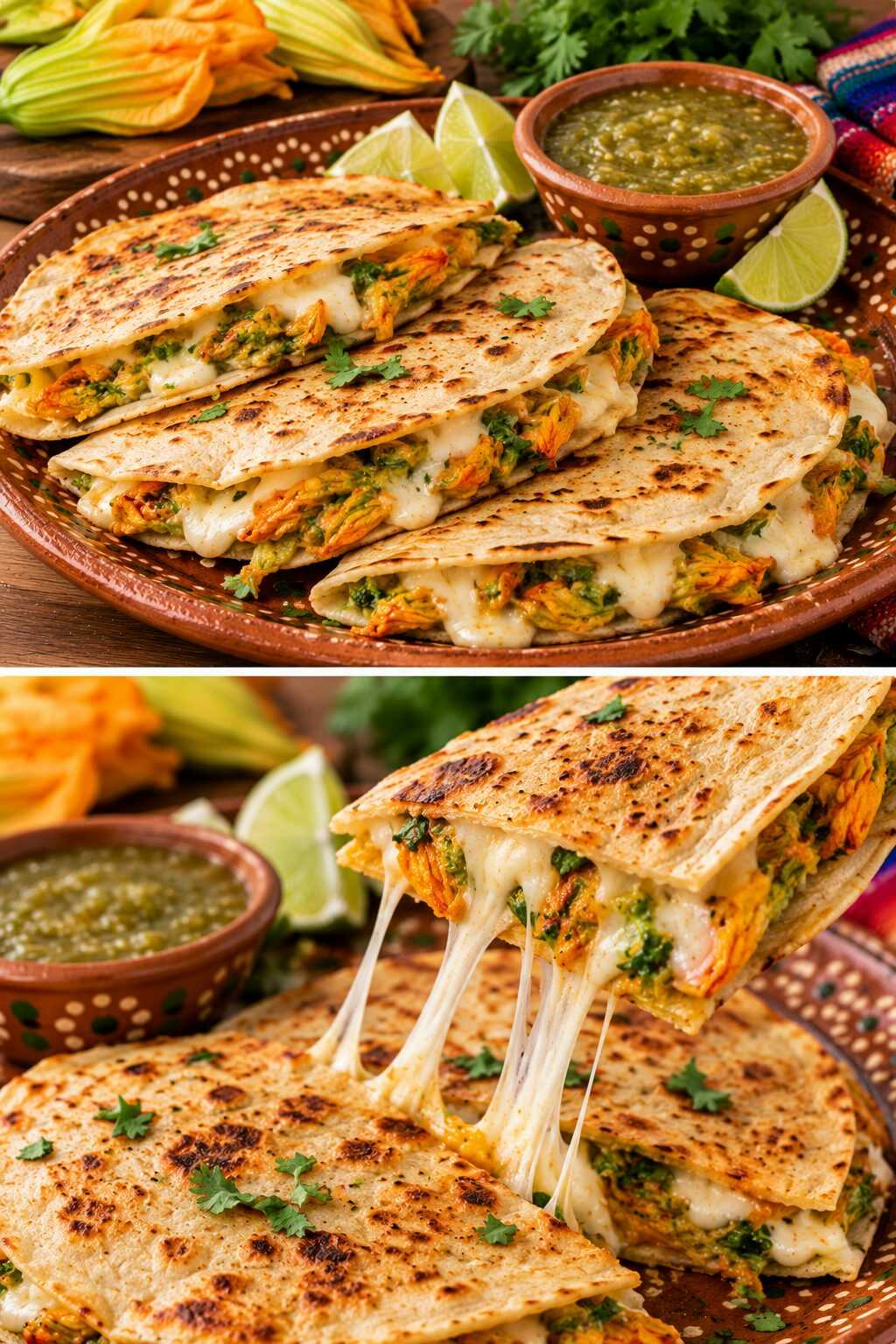 🫓 Quesadillas de flor de calabaza y queso: una receta sencilla para convertir un ingrediente tradicional en una cena irresistible