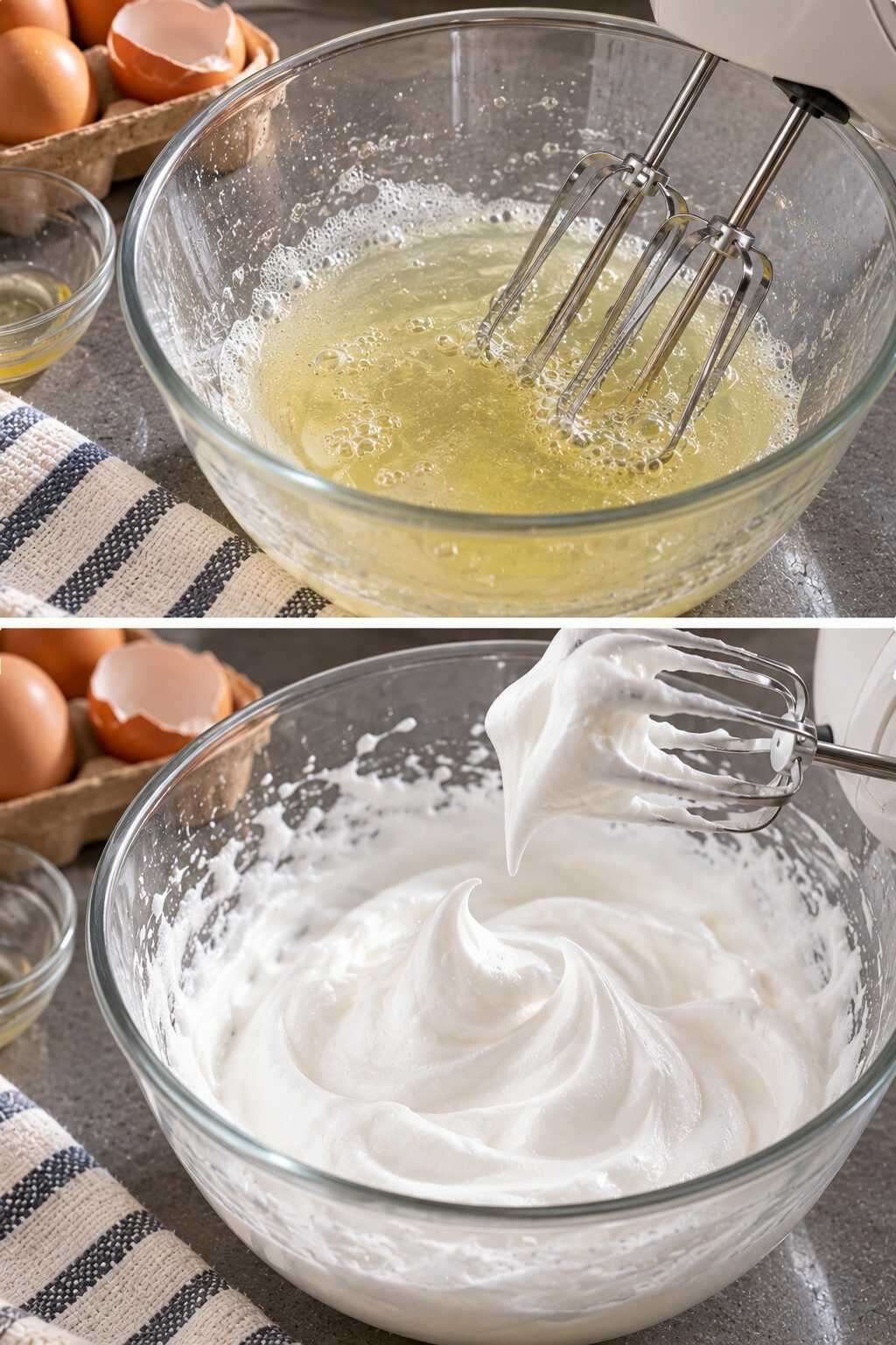 🥚 ¿Las claras de huevo no montan aunque batas durante minutos? Una pequeña cantidad de grasa puede ser suficiente para impedirlo