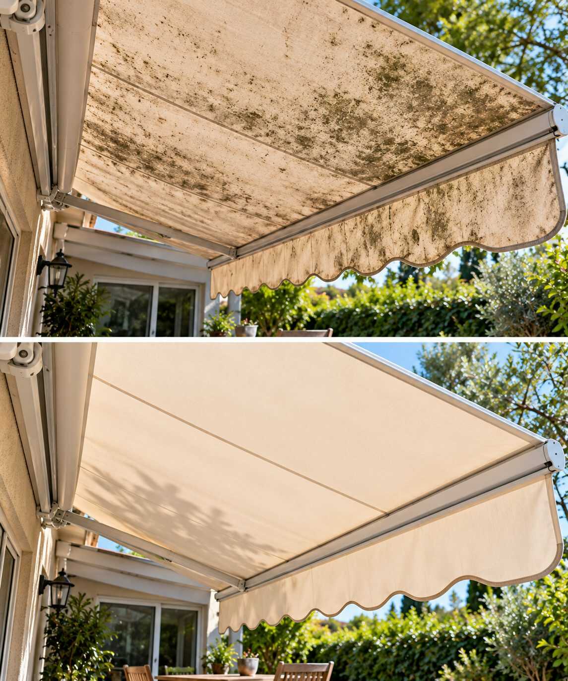 🌧️ ¿El toldo del patio tiene manchas oscuras después de las lluvias? No lo enrolles húmedo: podrías favorecer la aparición de moho