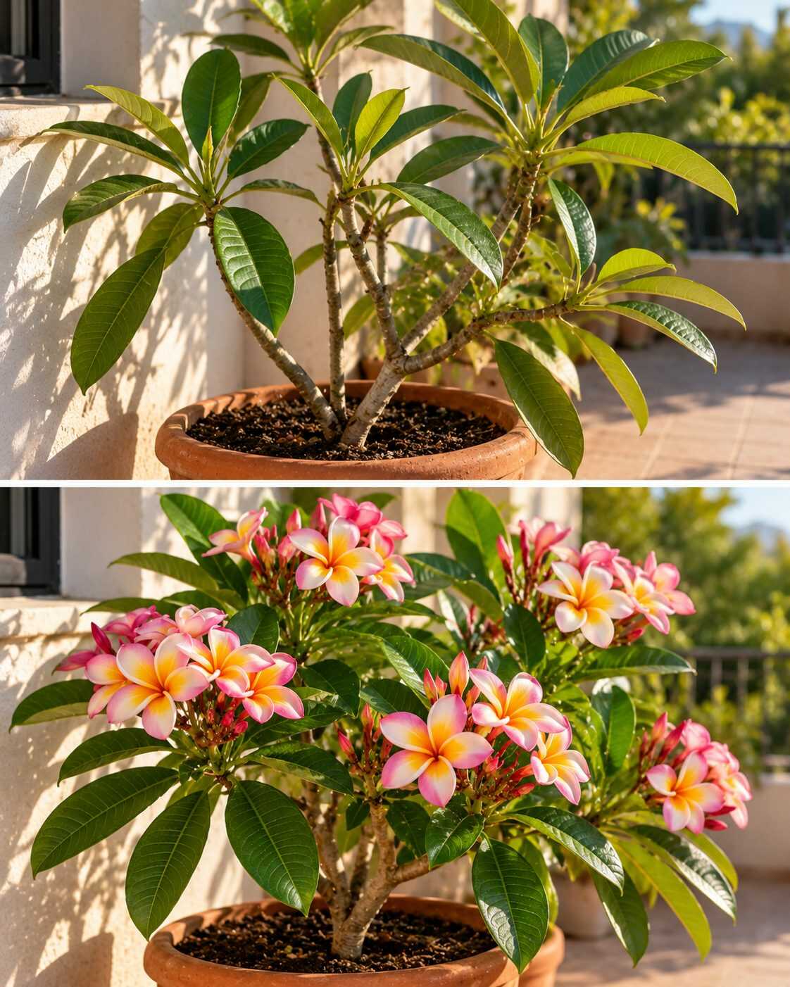 🌺 ¿Quieres que tu plumeria se llene de flores tropicales esta primavera? El lugar donde recibe el sol puede cambiar por completo el resultado
